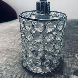 Crystal Beaded Silver Chandelier Hanging Lamp